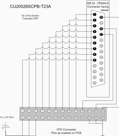 vfd to parallel port wiring
